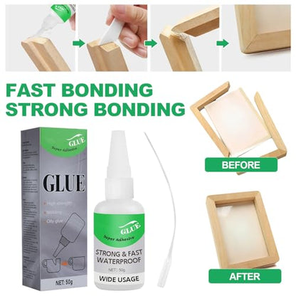 2Pcs Magic Glue,Universal Super Glue,Multifunctional Glues,Magic Glue Super Adhesive Strong & Fast Waterproof Wide Usage,All Purpose Super Glues for Metal, Plastic, Wood, Ceramics