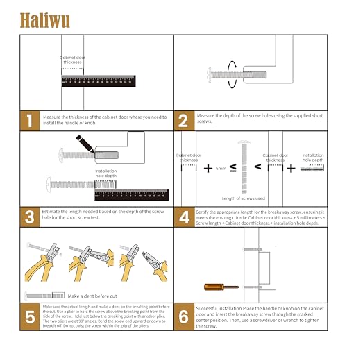 Haliwu 6 Pack 3-3/4 Inch Black and Gold Cabinet Pulls Matte Black Drawer Handles Square 2 Tone Hardware for Kitchen Cupboard - color: Black and Matte Gold, size: 96mm(3-3/4 inch)
