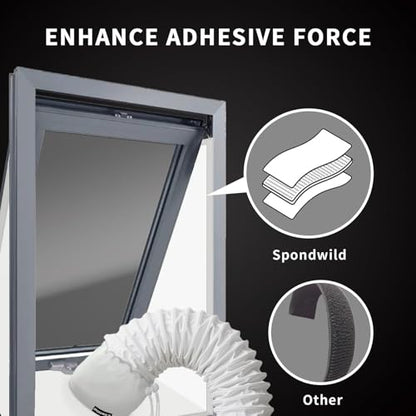 157"/400CM Portable AC Window Seal Kit - Air Conditioner Window Seal for Window Air Conditioner & Dryer, Waterproof Window Seal Kit, Easy Install for Push Out Windows - size: 400CM (157")