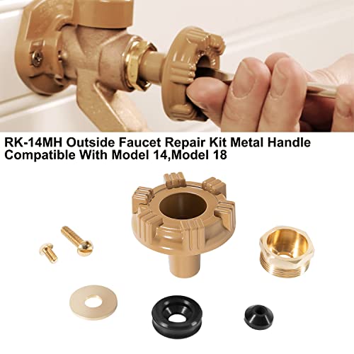 RK-14MH Repair Kit Metal Handle,Outside Faucet,Compatible with Woodford Model 14,Model 18 - size: Rk-14mh