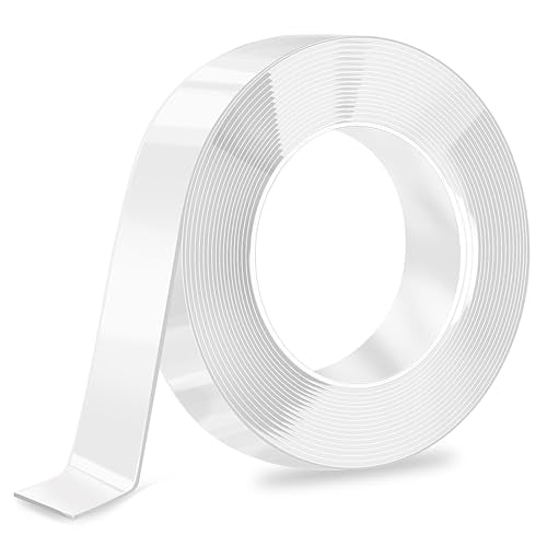 Nano Strong Mounting Adhesive Tape Double Sided Tape Heavy Duty Removable Clear Two Sided Double Stick Wall Tape 1.18in*16.4ft - size: C:1.18inch*16.4ft