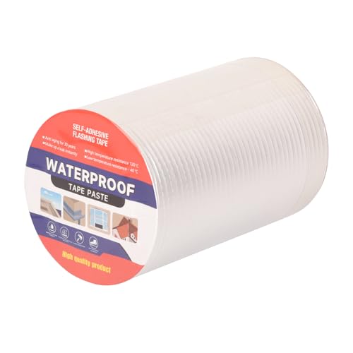 8" W X 32.8'L Waterproof Tape for Leaks Aluminum Butyl Tape with Adhesive for RV Repair, Glass Repairs, Air Mattress Patch, Window Caulking, Boat Sealing, Roof Patching - size: 8in X 32.8ft