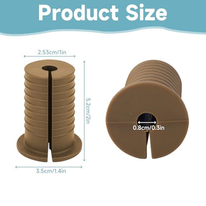 2 Pcs Starlink Cable Routing Kit for 1 Inch Wall Hole, Brown Silicone Wall Grommet for Ethernet Cable, Perforated Cable Punch Grommet, Starlink Accessories