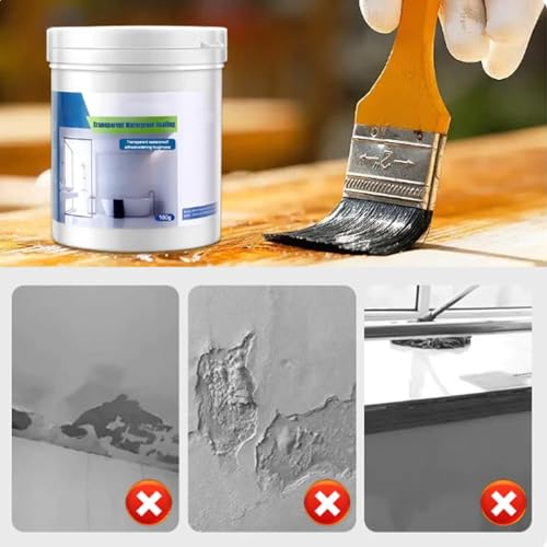 2 PCS Transparent Waterproof Coating Agent, 100 Grams Super Strong Waterproof Anti-Leakage Agent, Invisible Waterproof Agent Transparent Leakage Protection Glue Repairing Leak Waterproof Adhesive (A) - color: A_100G*2PCS