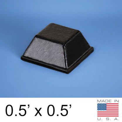 Trapezoid Small Black Bumpers (100 Pack) Self Stick Bumper Pads - Made in USA - Adhesive Square Bumpers for Electronics, Speakers, Laptop, Appliances, Furniture, Computers - color: Black, size: 100pc Small