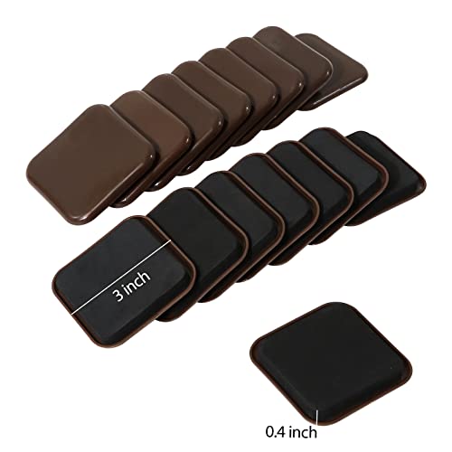 Square Furniture Sliders, 16pcs 3 inch Furniture Moving Kits Carpet Slider for Moving Heavy Furniture, Reusable Furniture Movers Sliders - Protect The Carpet Surface, Easily Move Any Items - size: 3inch 16pcs