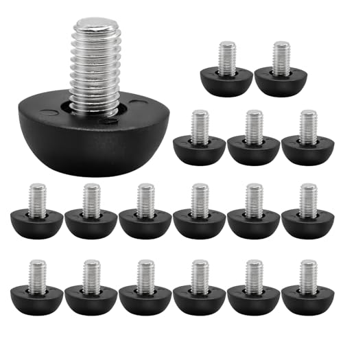 8mm x 1.25 M8 Adjustable Furniture Leg Leveler, Thread Screw in Furniture Leveling Feet Glides, Outdoor Stainless Steel Leveling Feet Glides for Table Chairs Cabinet and Stool (18)