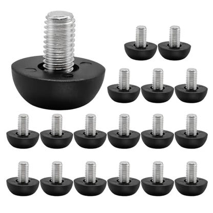 8mm x 1.25 M8 Adjustable Furniture Leg Leveler, Thread Screw in Furniture Leveling Feet Glides, Outdoor Stainless Steel Leveling Feet Glides for Table Chairs Cabinet and Stool (18)