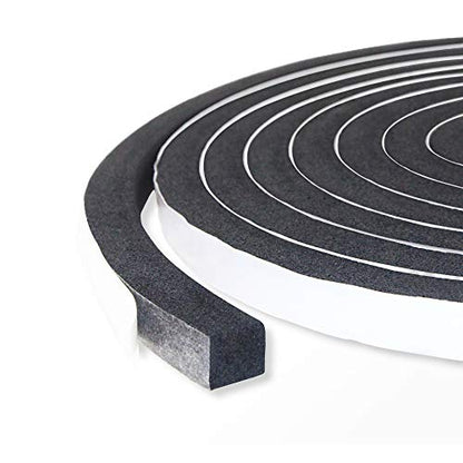 Foam Insulation Tape self Adhesive,Weather Stripping for Doors and Windows,Sound Proof soundproofing Door Seal,Weatherstrip,Pipe Cooling, Air Conditioning Seal Strip (W:1/2In xT: 1/2In XL: 13Ft) - size: W:1/2in Xt: 1/2in Xl: 13ft