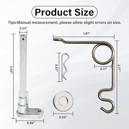 Fuel Door Hinge Pin with Gas Door Spring, for 2015-2024 F150 Loose Gas Cap Permanent Repair Fix (15-24 Spring+Hinge) - size: 15-24 Spring+hinge