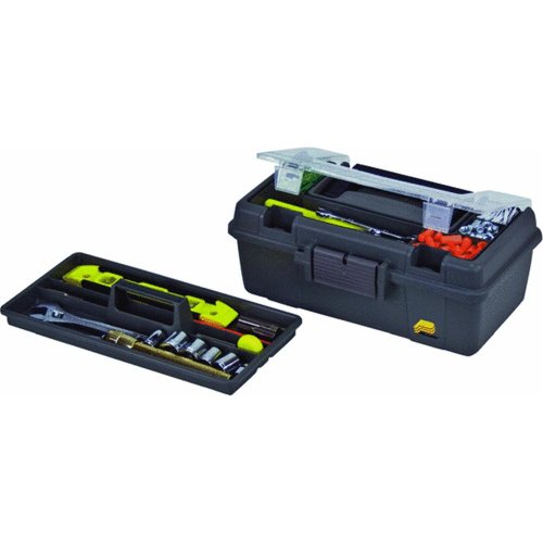 Plano Molding 114-002 13-Inch Compact Tool Box, Graphite Gray with Black Handle and Latches (Pack of 6) - size: One Size (Pack of 6)