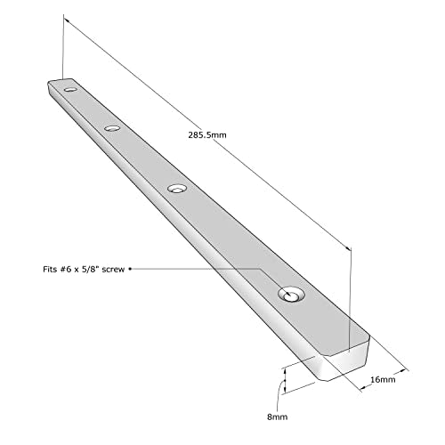 5 Pairs of Rok Hardware Side Mounted 11-1/4" (285.5mm) Screw-On, Plastic Drawer Rails/Guide Rails with 3/4" Extension, for Drawers with 21/32" (17mm) Groove, White Finish, D10751034