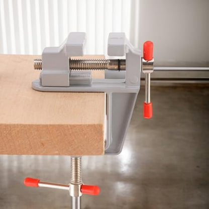 Mini Table Vise – Small Bench Vise Clamp for DIY Projects, Woodworking & Home Repair, Portable Adjustable Vise for Workbench & Craft Work