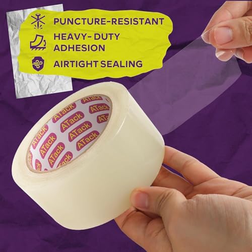 ATack Weather Seal Tape for Windows and Doors 2" x 30yds (3-Pack) - Keep Cold Out for Winter, Residue-Free Stripping, Air Conditioner Sealing - size: 2" x 30 Yards (3-Pack, 90 YdsTotal)