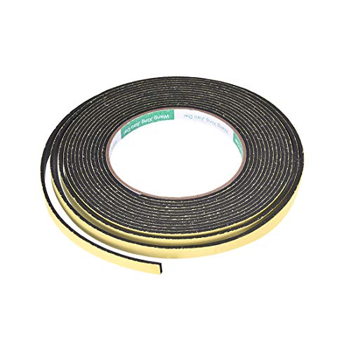 uxcell Sealing Foam Tape 8mm Wide 2mm Thick 5m/16.4ft Long, Self Adhesive Weather Strip for Window Door Insulation - size: 8mmx2mmx5m