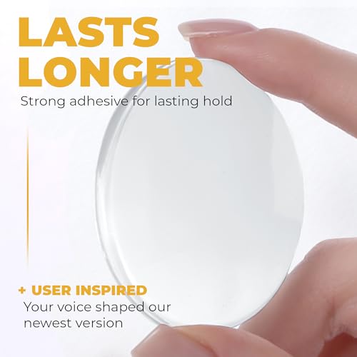 Large 2" Door Knob Wall Protectors – 6 Clear Self-Adhesive Silicone Bumper Pads in Hemispherical Shape – Noise Dampening Wall & Furniture Guards by VELLAX - style: Hemispherical Pads