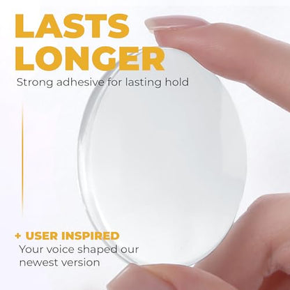 Large 2" Door Knob Wall Protectors – 6 Clear Self-Adhesive Silicone Bumper Pads in Hemispherical Shape – Noise Dampening Wall & Furniture Guards by VELLAX - style: Hemispherical Pads