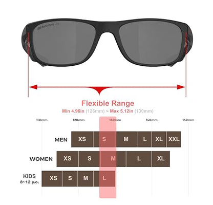 HTS HUNTERSKY TR90NZZ Safety Glasses with Side Shield Small Size Women Men ANSI Z87 Anti Fog Scratch Resistant Lab Pickleball - color: Black/Gray 2 Pack