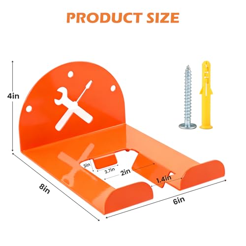 Trimmer Rack Wall Mount - Heavy Duty Wall Hanger for Grass Trimmer Garden Tools Chainsaw Hedge Trimmer 4 Pack Orange - size: 4 PACK