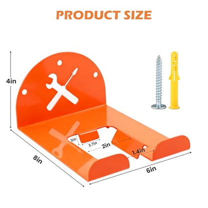 Trimmer Rack Wall Mount - Heavy Duty Wall Hanger for Grass Trimmer Garden Tools Chainsaw Hedge Trimmer 4 Pack Orange - size: 4 PACK