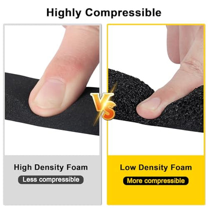 Air Conditioner Window Seal 1 Inch X 1 Inch, Open Cell Thick AC Weather Stripping High Resilience Foam Sealing Tape Adhesive AC Window Seal Kit (Total 13Ft) - size: AC-1 in x 1 in x 13Ft