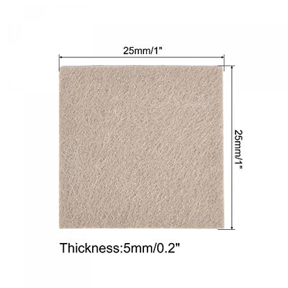 uxcell Felt Furniture Pads Self Adhesive Square Furniture Felt Pads, Anti Scratch Floor Protectors for Furniture Legs Hardwood Floor 1 Inch x 1 Inch Beige 12pcs - size: 1 Inch x 1 Inch