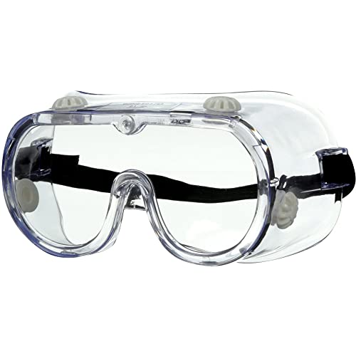 3M Chemical Splash Goggles, Impact Resistant, 99.9% UV Block, Scratch Resistant, Adjustable Fit (91252H1-DC-10)