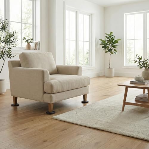 14pcs Furniture Sliders, 0.98/1.97 Inch Furniture Movers Self Adhesive Slides for Hardwood Floors, Self Adhesive Chair Gliders for Easy Moving On Carpet and Hardwood Floors (Brown)