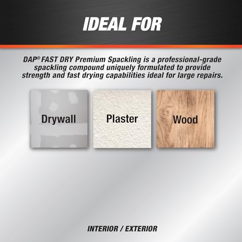 DAP Fast Dry Premium Spackling, Off White, 16 Oz (7079818440)