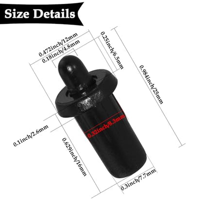 Aifeier ET 8 Pieces Cabinet Door Repair Pins Damper Replacement Repair Pins Blinds Spring Loaded Furniture Fittings Door Spring Parts, Black - color: Black-Plastic