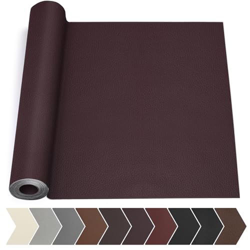 Leather Repair Tape, 17 X 79 in Leather Repair Kit for Furniture, Self Adhesive Repairing Patch Large Vinyl Patch Tape for Sofa, Car Interior, Couch, Car Interior, Car Seats(Coffee Brown) - color: Coffee Brown, size: Litchi Grain 17 x 79 In