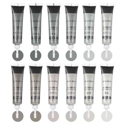 HARFINGTON 12 Colors Wood Filler Scratch Repair Kit Touch Up Filler Wood Paint for Repairing Scratches Cracks Holes on Wooden Floors Cabinet, Table, Metallic Gray Series - color: Metallic Gray Series