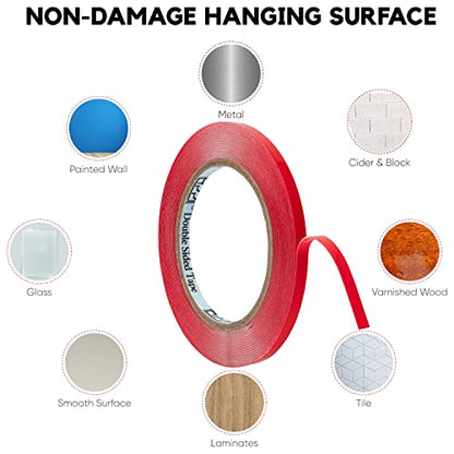 HPP Double Sided Tape Clear, Heavy Duty Tape, Strong and Permanent for Outdoor and Indoor, (0.25 x 16ft) - size: 0.25 x 16ft