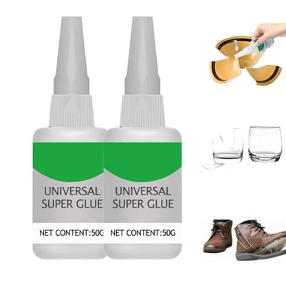 Powerful Universal Glue, Welding High-Strength Oily Glue, Multifunctional Powerful Universal Glues, Fast Repair, Instant Strong Adhesion, for Metal, Wood, Ceramic, Leather, Glass (2Pcs) - color: 2Pcs