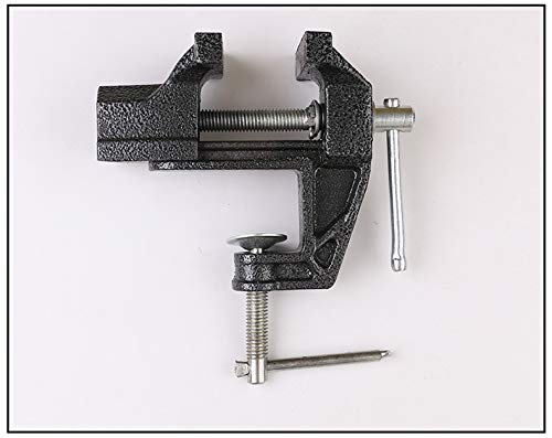 Mini Table Clamp, Small Bench Vice, New upgraded cast iron manufacturing Jewelers Hobby Clamps Craft Repair Tool Portable Work Bench Vise (mini) - size: Mini 2.0" Black