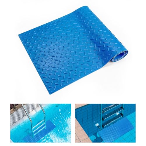 Swimming Pool Ladder Step Mat, 36" x 36" Protective Pool Ladder Pad Step Mat with Non-Slip Texture, Pool Liner Protection Mat for In-ground or Above Ground Pools