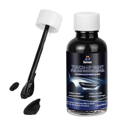 Car Black Paint Touch Up Cars Scratch Repair for Vehicles, Rim High-Gloss Black Paint Pen 30ML Quick Drying Automotive Scratch Repair, Non-toxic 1.5 oz Easy to Use - color: Blaxk