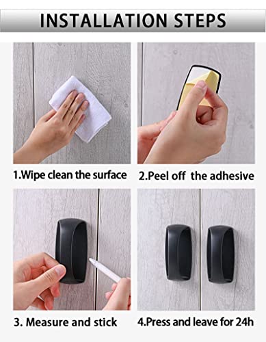 6 Pack Self-Stick Instant Cabinet Handle Pulls Drawer Pull Helper with Adhesive Sliding Door Handle Stick On Handle for Glass Windows Wardrobes Peel and Stick Knob Drill Free 6pcs/Set (coffee) - color: Coffee