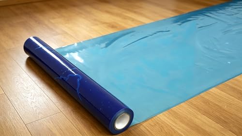 ROLLINGDOG Floor Protection Film - 20 inch x 100 ft Floor Protector for Protecting Hardwood Tile Floors from dust,Stain,Water etc