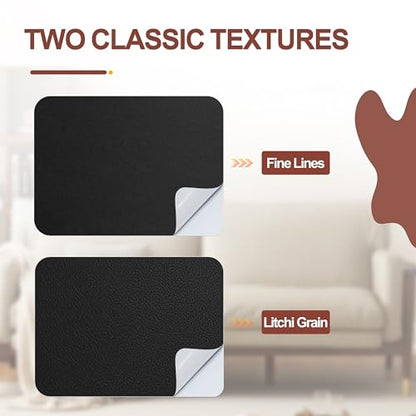 Leather Repair Patch Tape Kit, Self Adhesive Leather Repair for Furniture, Couch, Sofa, Car Seats,Office Chair,Vinyl Repair Kit.30inx16in - color: Black-Litchi Grain, size: 30 in X 16 in