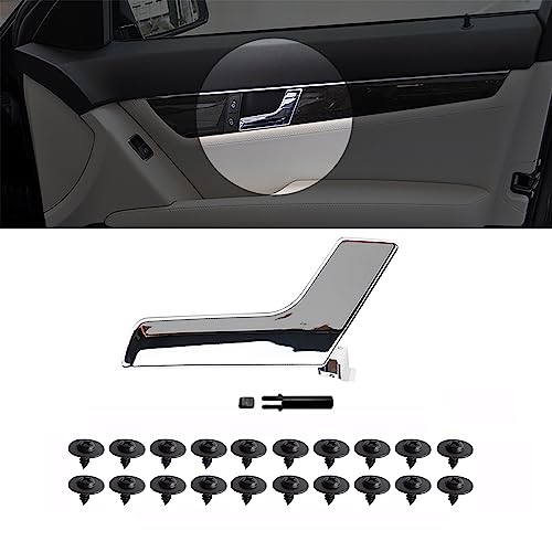Inside Passenger Door Handle Interior Front Right Pull Handle Repair Kit Replacement for Mercedes Benz W204 C250 C300 2047201171 2047201763 Chrome - color: Chrome