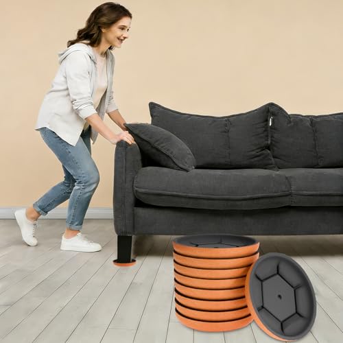 8 Pcs Furniture Sliders, Furniture Movers for Hardwood Floors & Carpet, Heavy Duty Furniture Sliders for Smooth Glide-4 3/4" L - size: 4 3/4"