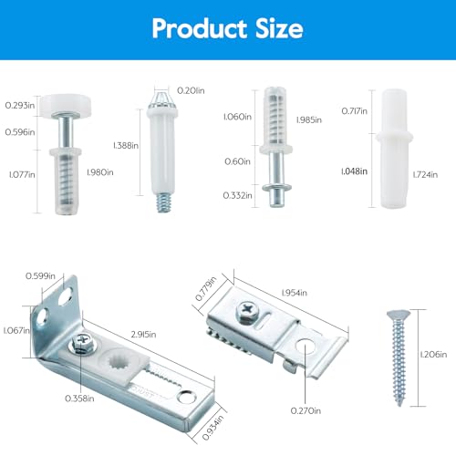 HOME MASTER HARDWARE Bifold Door Hardware Repair Kit, 2 Pack Bi-fold Sliding Closet Doors Replacement Parts, Folding Pocket Door Replacement Parts Set,Include Top Bottom Pivots Bracket and Guide Wheel