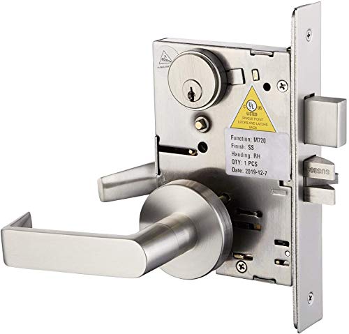 Heavy Duty Mortise Lock Door Handle Lever Set for Dormitory Door F13 - color: Rose/ Dormitory
