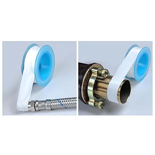 10PCS PTFE Thread Seal Tape for Water Pipe Plumbing Fittings, White 0.0075cm Thick Waterproof Leak Proof Sealing Tape