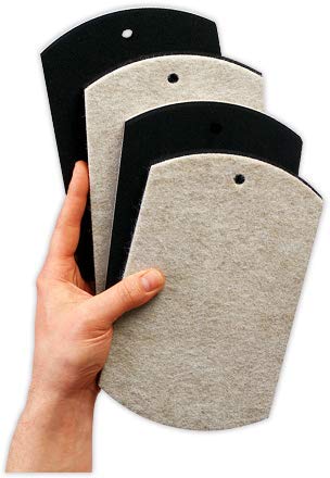 Furniture Slides for Hardwood, Tile, Luxury Vinyl, and Other Hard Surface Floors, 8” Long x 5” Wide (4 Slides per Set) - size: 8" x 5"