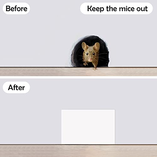 Rubber Bond Self-Adhesive Rubber Wall Outlet Cover Plate 5 Pack - Easy to Apply Peel & Stick Drywall Hole Patch - 5x3 Inch Screwless Blank Wall Plate Cover - Premium Rubber Wall Hole Cover (White) - color: White, size: 5x3 Inch Rectangular