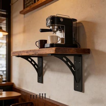 6 inch x 5 inch Heavy Duty Shelf Brackets ,Premium Alloy Metal Mantel Brackets (Set of 2) Fireplace Mantel Brackets - Countertop Support (6'' x 5 '') - size: 6 Inch X 5 Inch