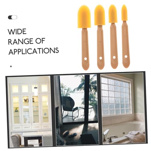 4Pcs Rubber Caulking Tool Kit Reusable Caulk Finishing Tools for Seamless Sealing Kitchen Bathroom and Windows Easy Clean Silicone Spatulas for Effortless Gap Filling