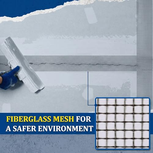 150 ft x 4 Inch Cement Board Joint Tape Self Adhesive Durable Gray Fiberglass Mesh Drywall Mesh Repair Tape for Cement Board Joints Repairing, Sealing and Strengthening - size: 150 ft X 4 Inch